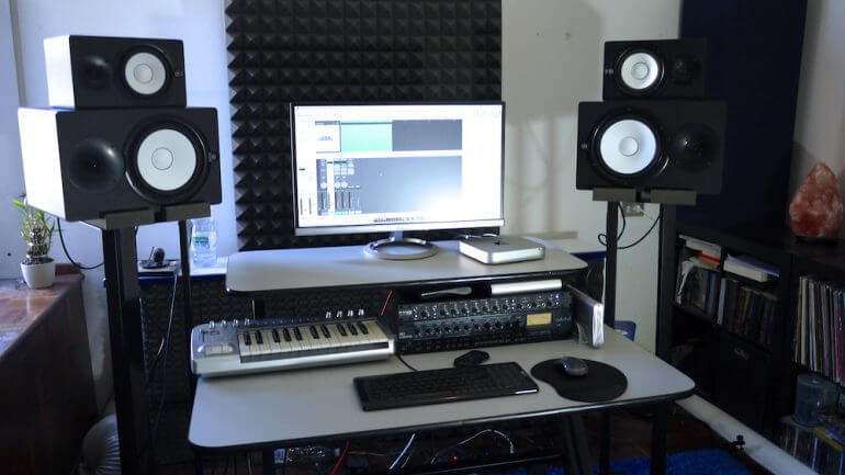 Typical home recording studio