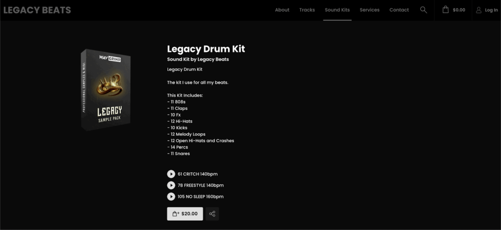Legacy Drum Kit sample pack
